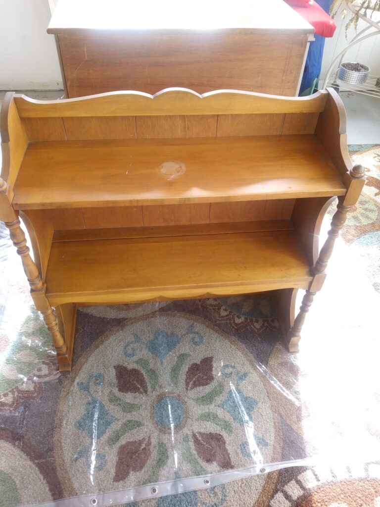 Top of hutch before makeover