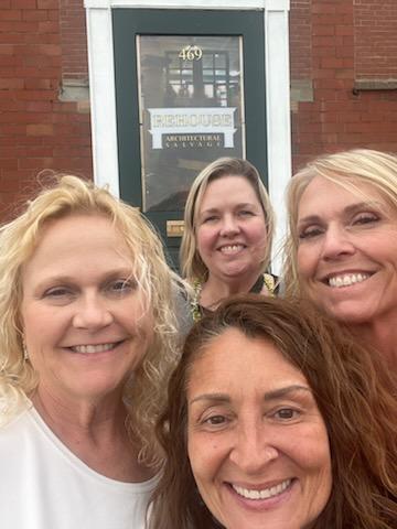 Friends at the entrance to the Rehause in Henrietta, NY.