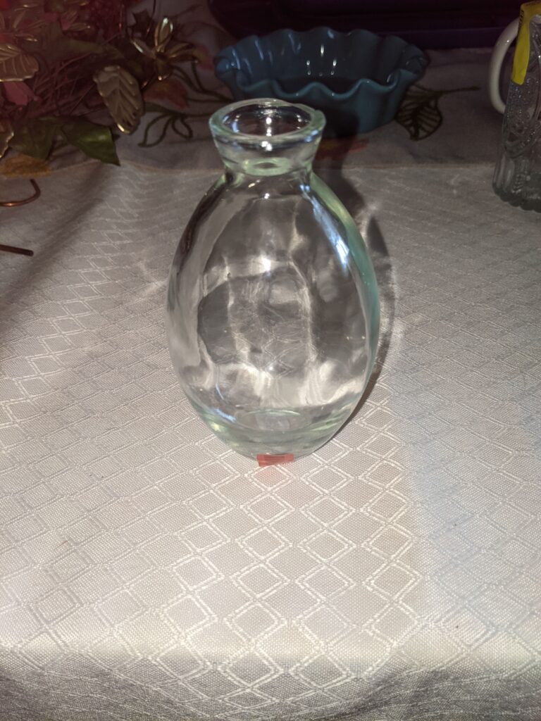 Small clear bud vase